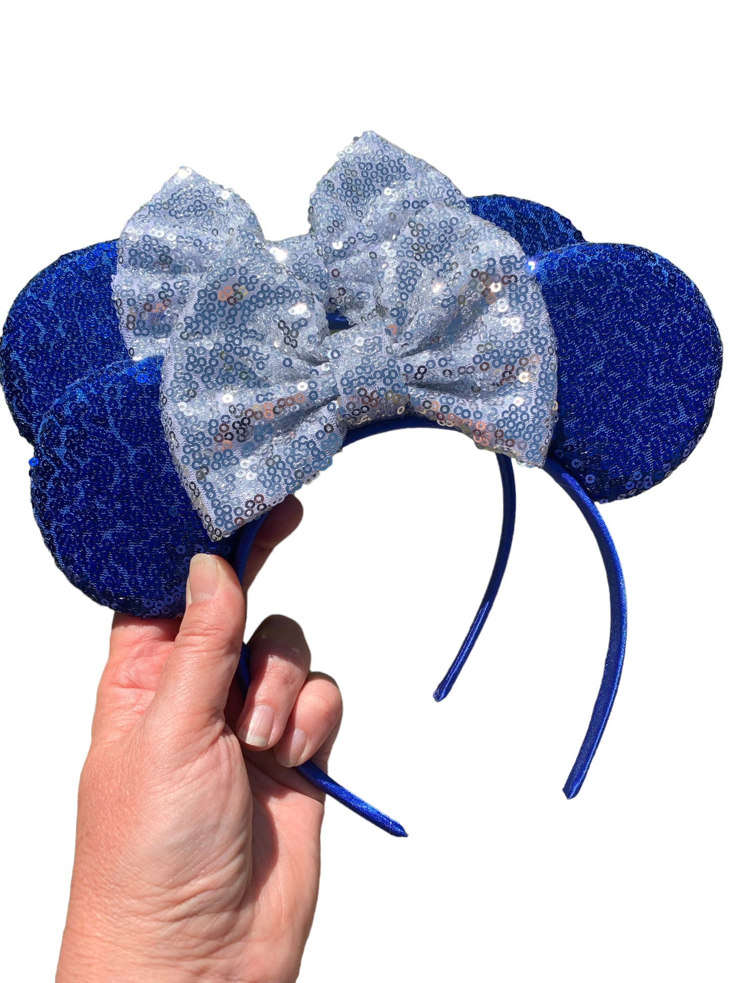 *Blue Mouse Ear Headband