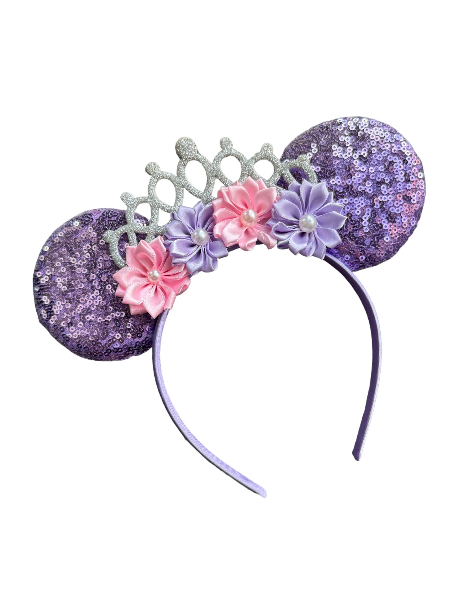 *Pink and Purple Mouse Ear Headband