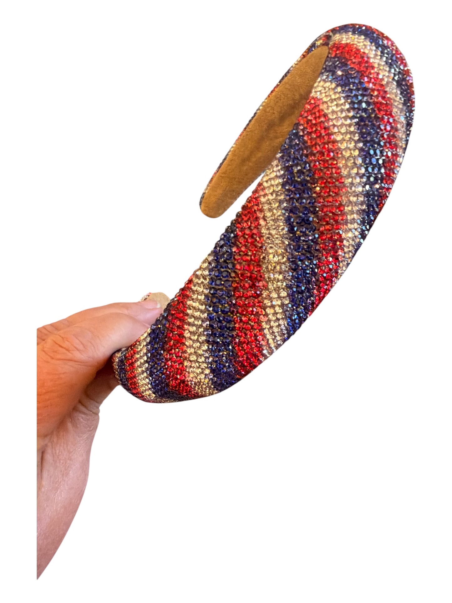 Patriotic Sparkly Headband for Girls – Red White & Blue 4th of July Hair Accessory
