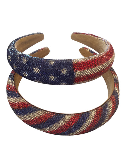 Patriotic Sparkly Headband for Girls – Red White & Blue 4th of July Hair Accessory