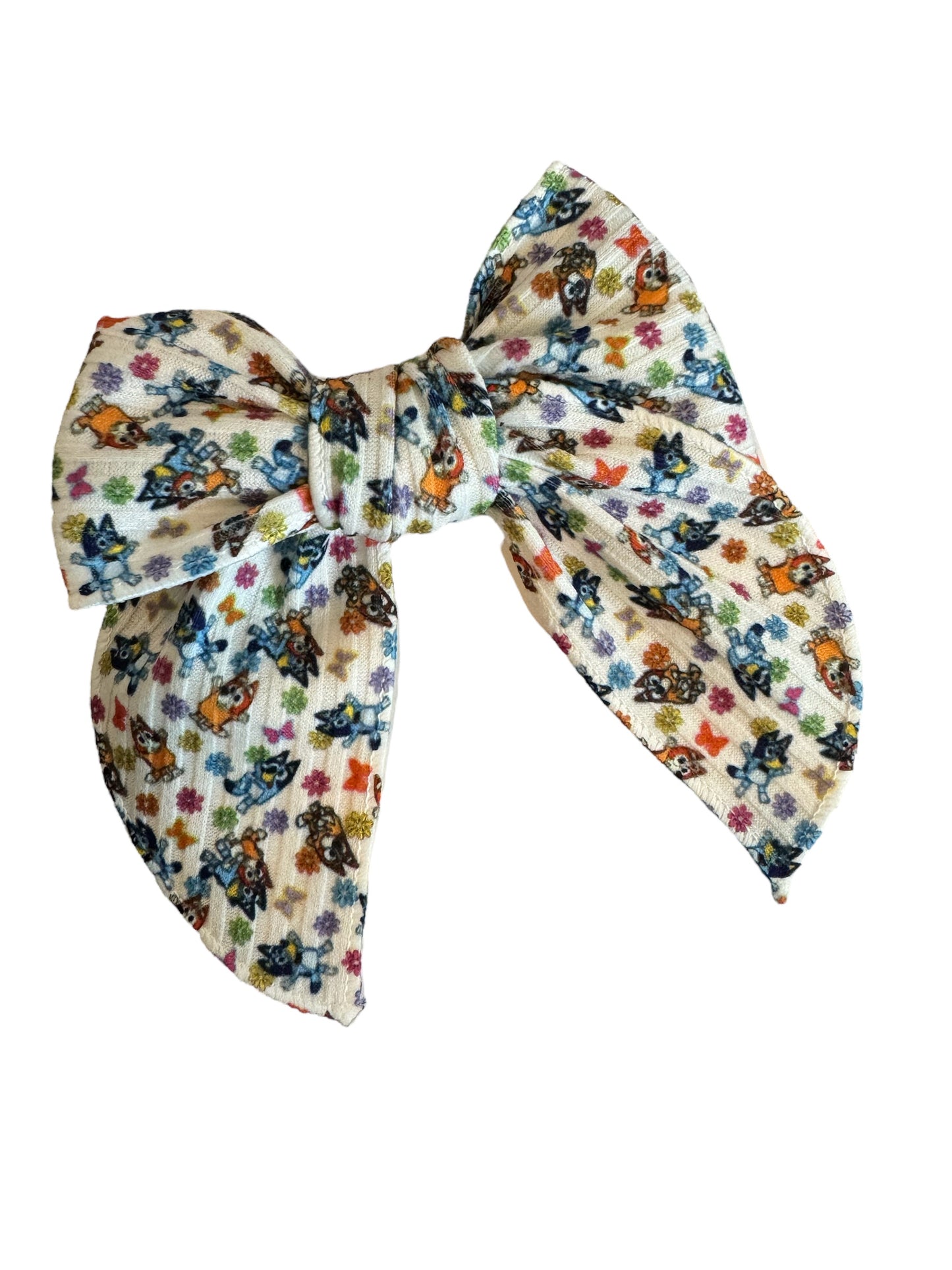 *Blue Dog Flower Hair Bow