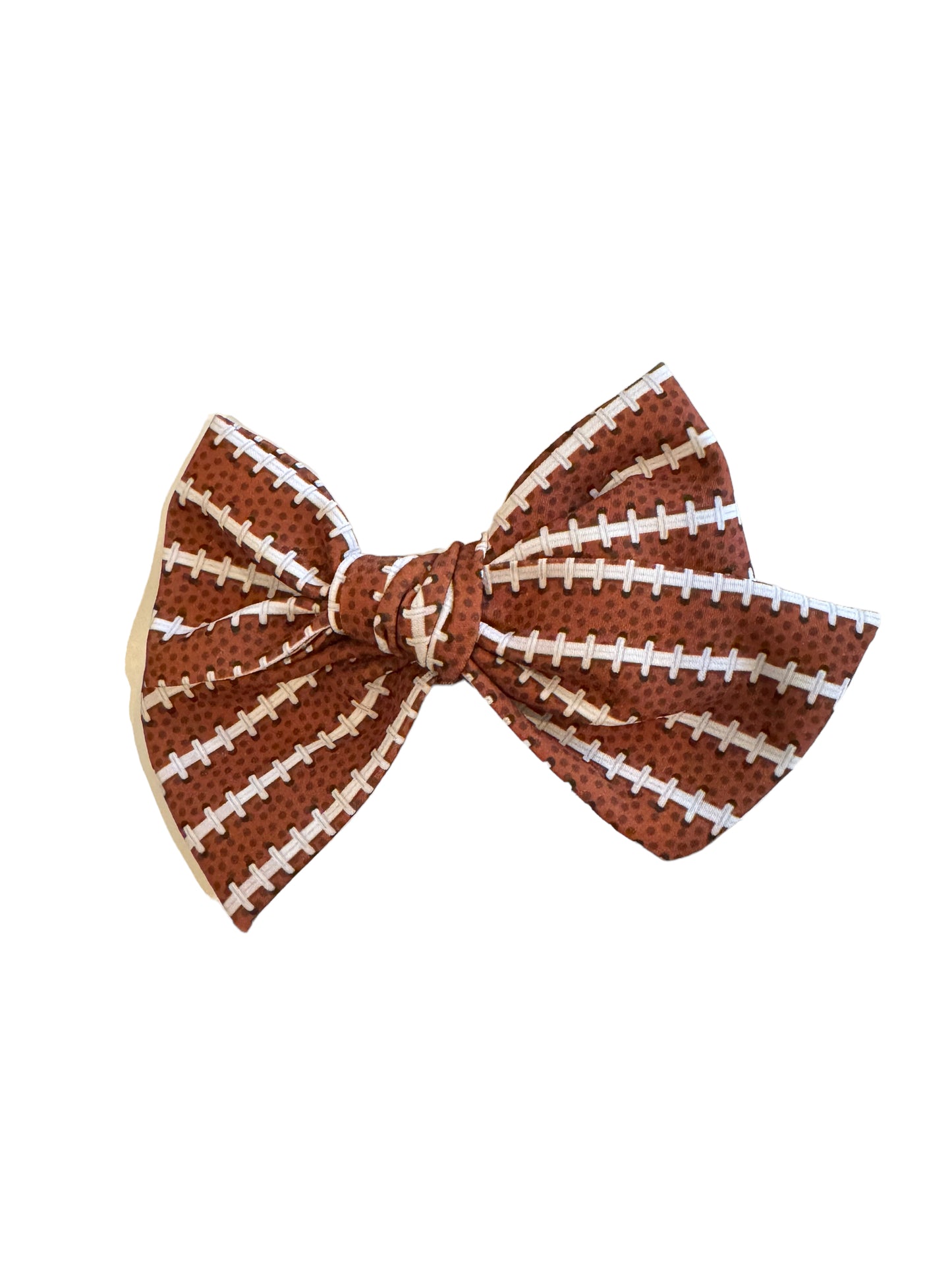 *Brown Football Hair Bows