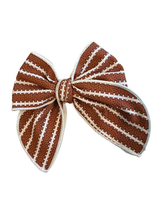 *Brown Football Hair Bows