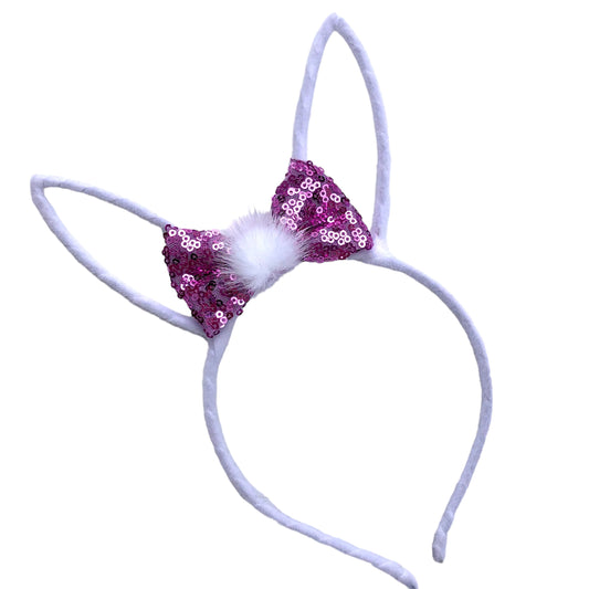 *White Bunny Ear Headband