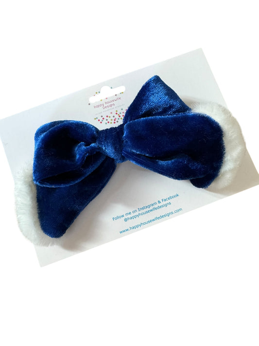 *Blue Velvet Hair Bow