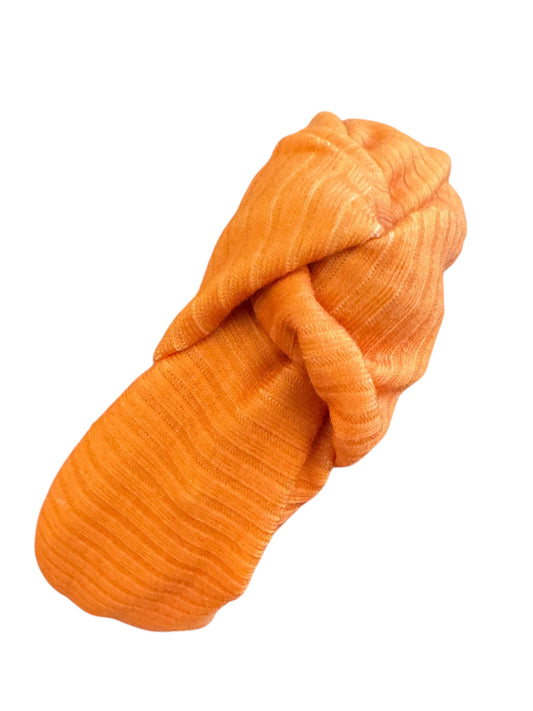 Solid Orange Knotted Headband | Halloween Bows for Kids & Toddlers