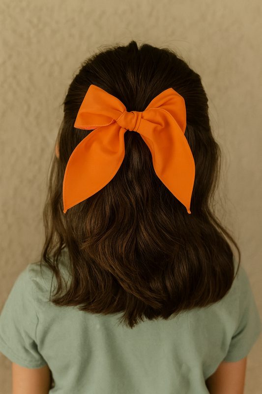 Solid Orange Hair Bow | Halloween Bows for Kids & Toddlers