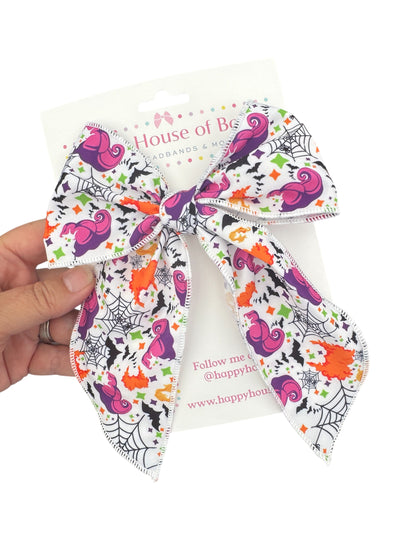 Hocus Pocus Pigtail Bow Set – Halloween Hair Bows for Girls | Witch Inspired Hair Accessories
