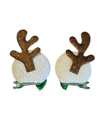 *Christmas Reindeer Mouse Ear Clips