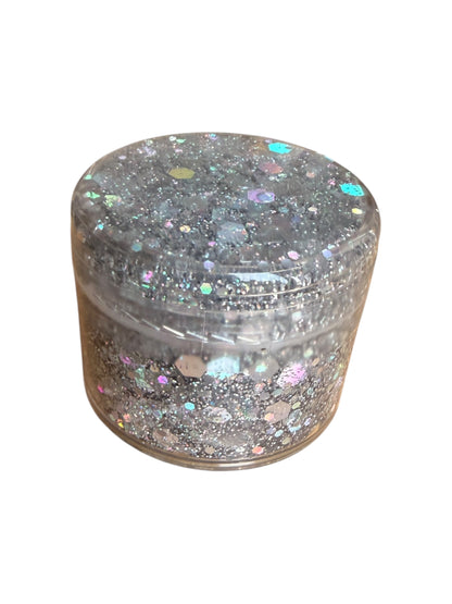 Silver Glitter Hair & Body Gel for Kids – Sparkly Hair Gel Festival & Party Glitter