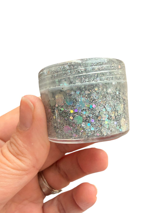 Silver Glitter Hair & Body Gel for Kids – Sparkly Hair Gel Festival & Party Glitter