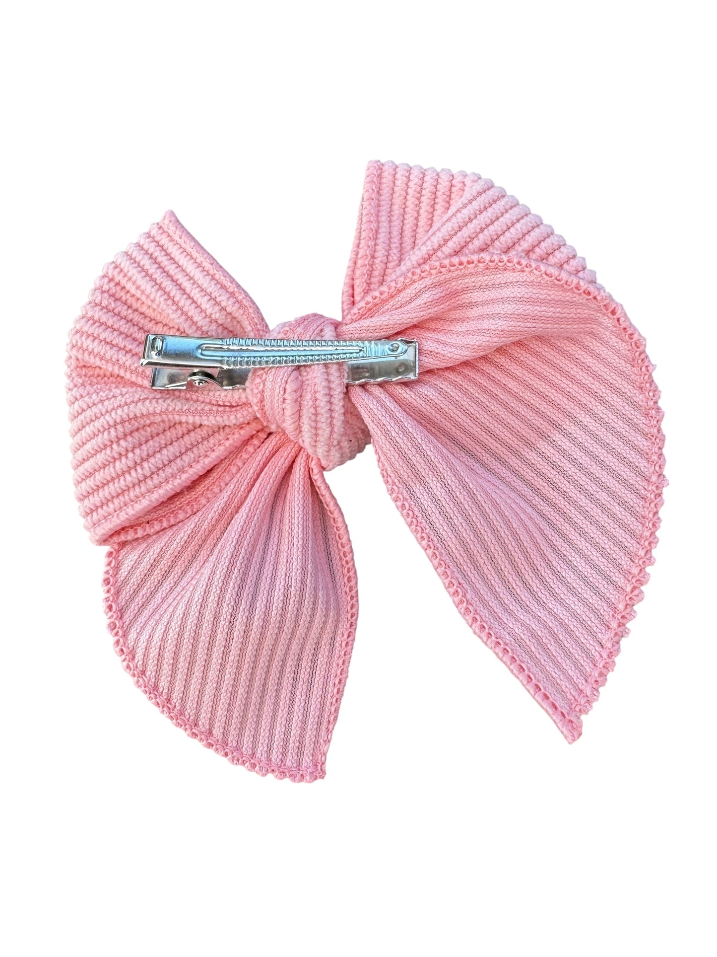 Ribbed Corduroy Hair Bows for Girls – Small Corduroy Bows with Alligator Clip