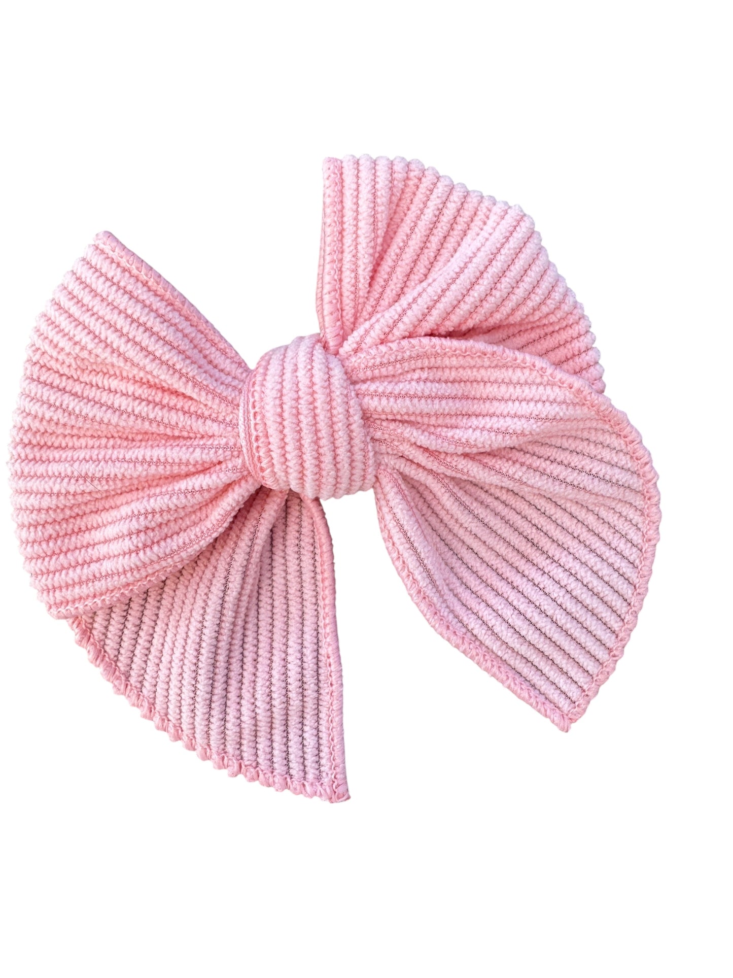 Ribbed Corduroy Hair Bows for Girls – Small Corduroy Bows with Alligator Clip