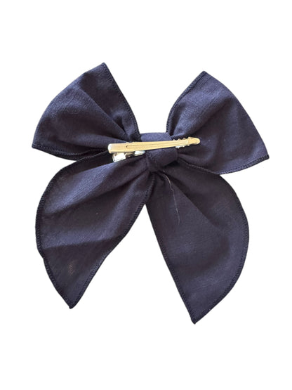 *Basic Linen Hair Bows