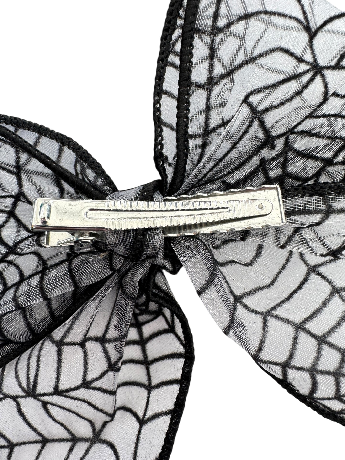 Spider Web Hair Bow – Large Halloween Bow for Girls