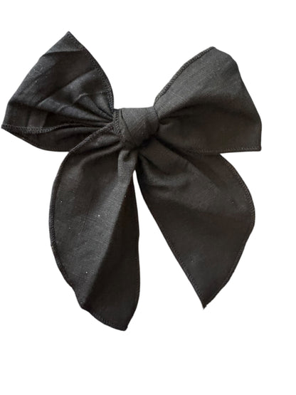 *Basic Linen Hair Bows