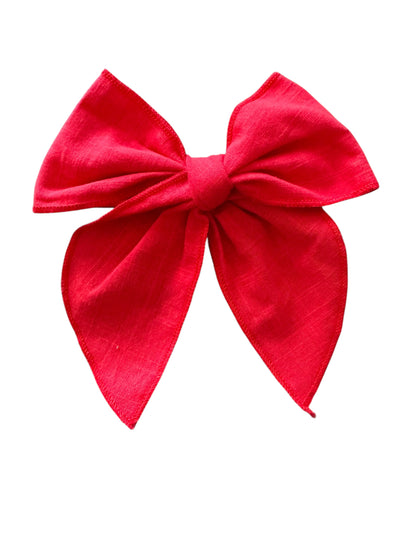 *Basic Linen Hair Bows