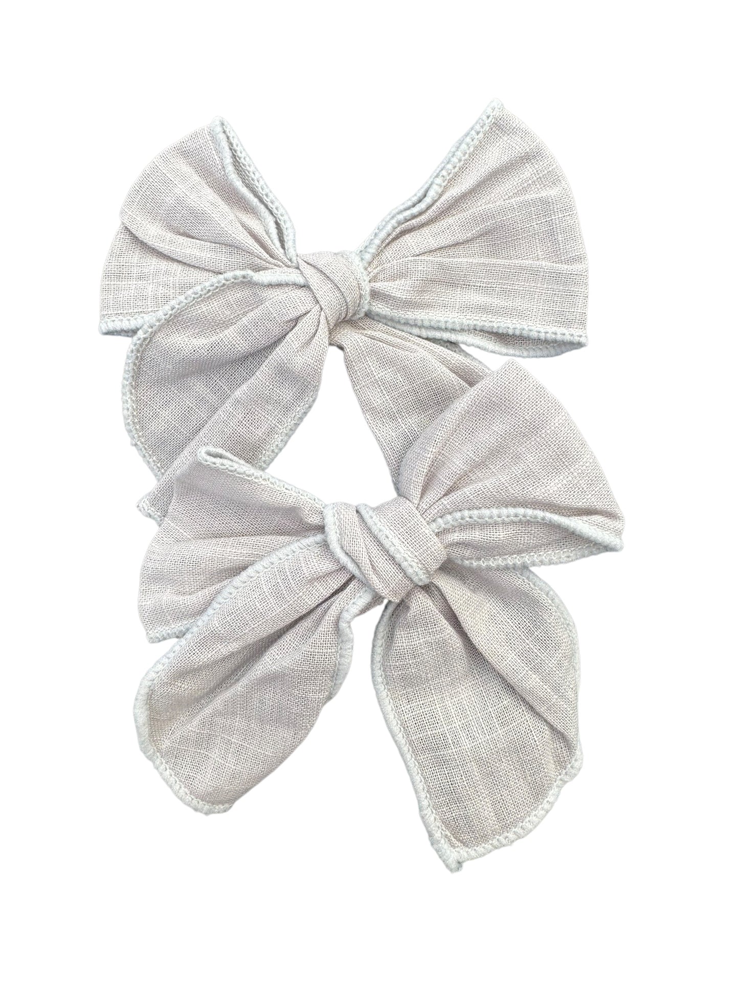 *Mini Linen Pigtail Clips