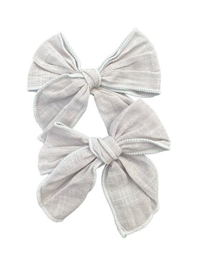 *Mini Linen Pigtail Clips