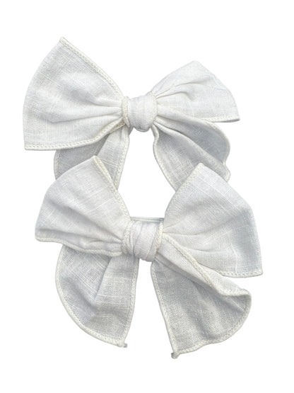 *Mini Linen Pigtail Clips