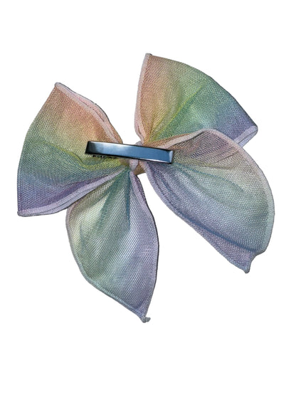 *Rainbow Tulle Hair Bow