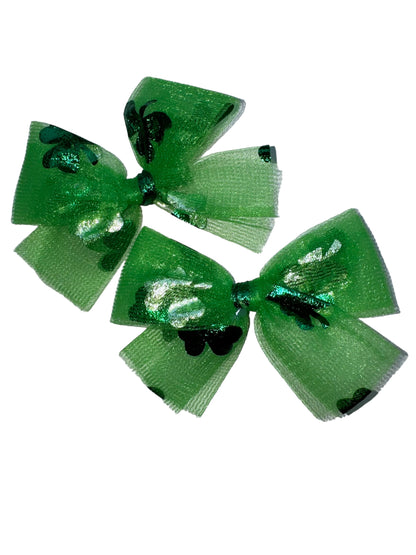 *Tulle Shamrock Hair Bow