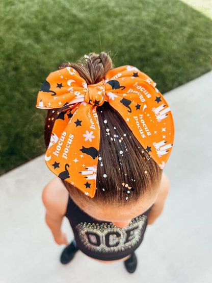Hocus Pocus Halloween Hair Bows – Witchy Black Cat & Sisters Print Hair Accessories