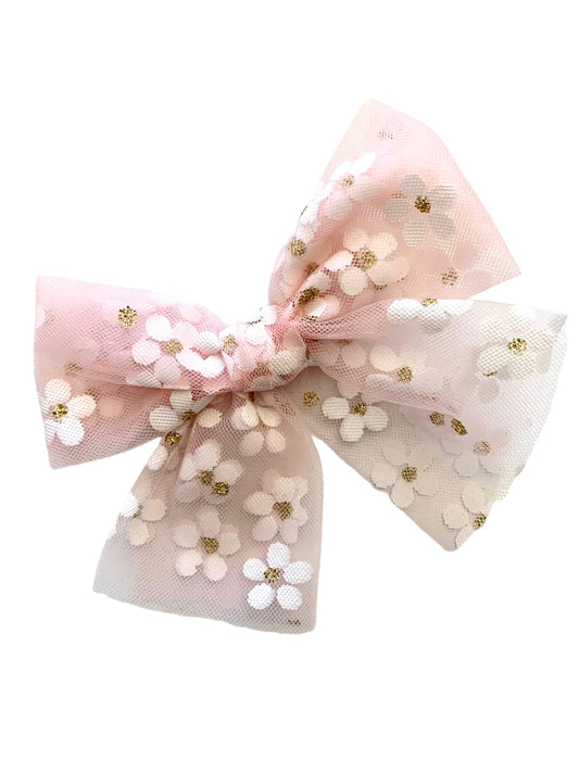 *Tulle Daisy Hair Bows