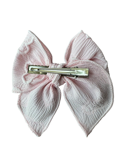 *Embossed Heart Hair Bows