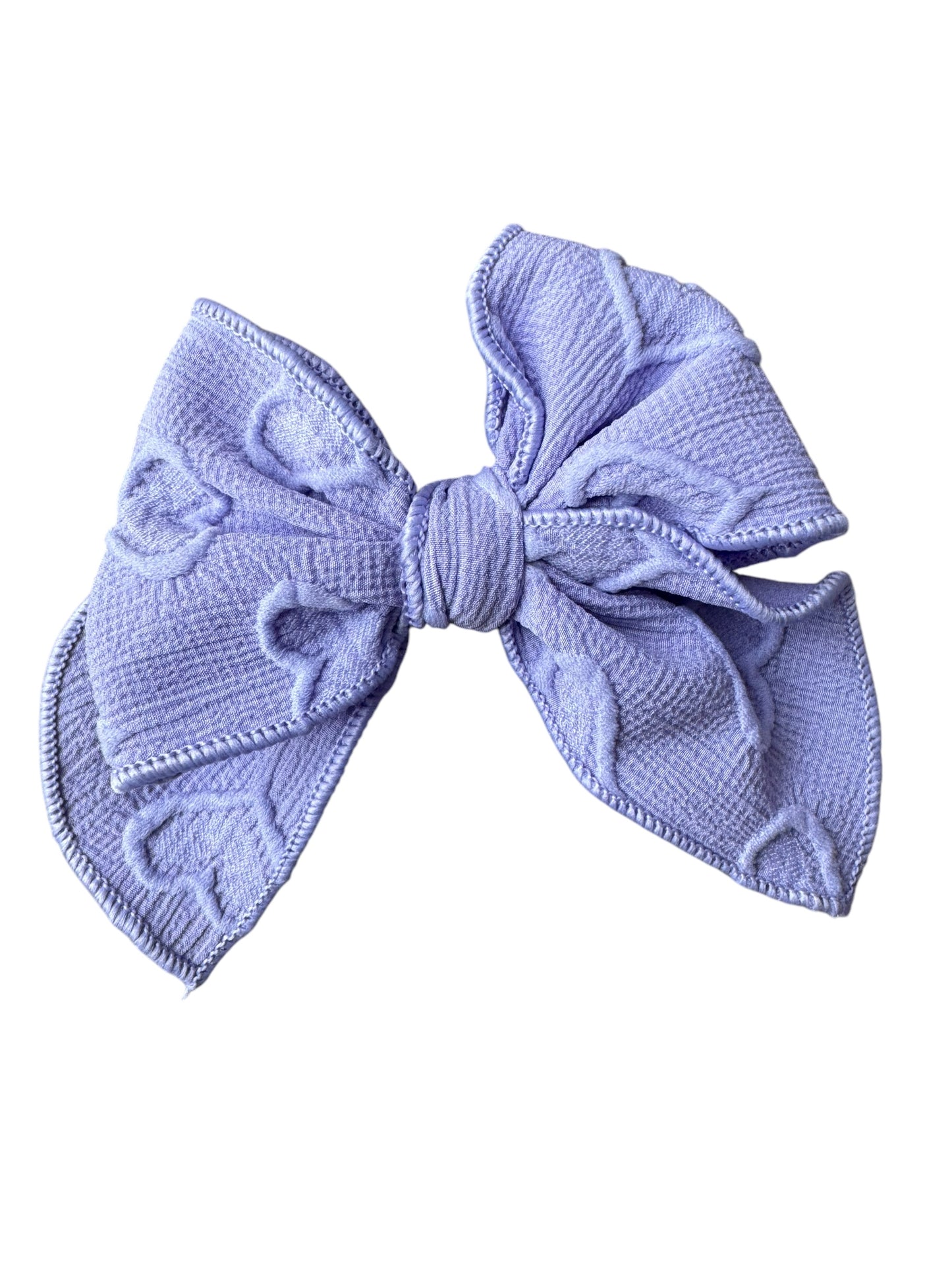 *Embossed Heart Hair Bows