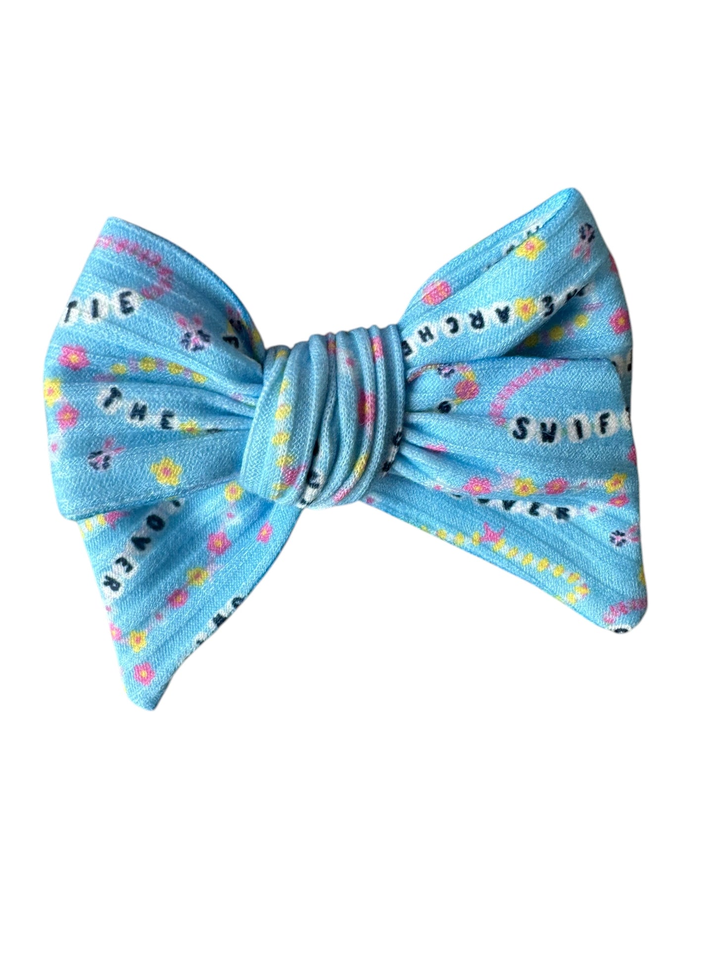 *Blue Friendship Bracelet Hair Bows