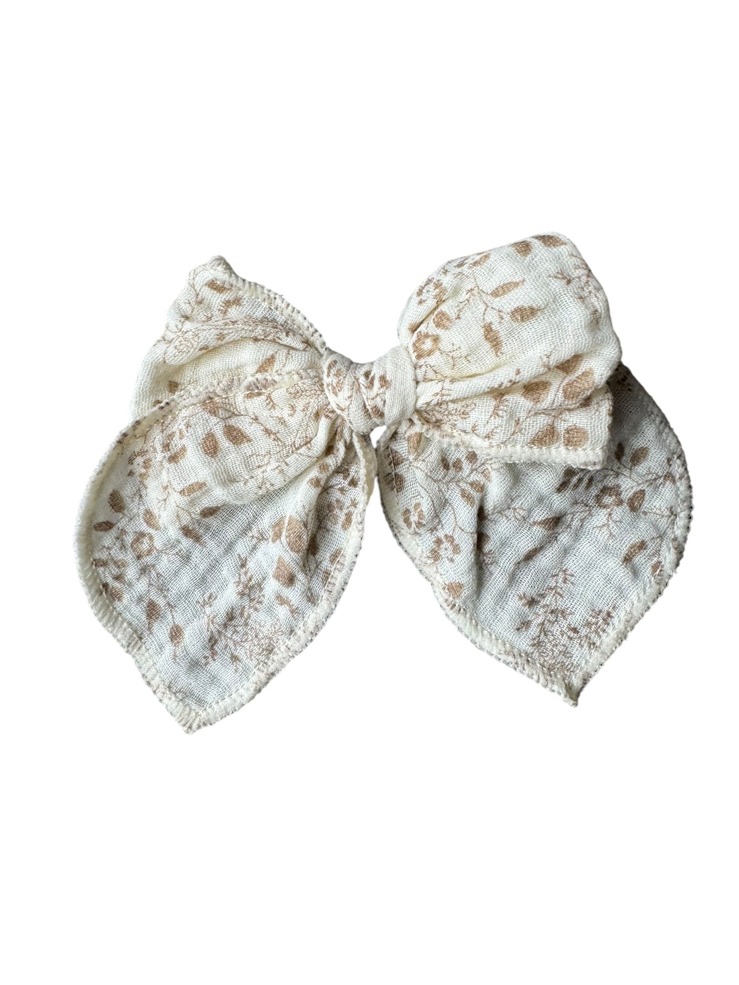 *Floral Muslin Hair Bows