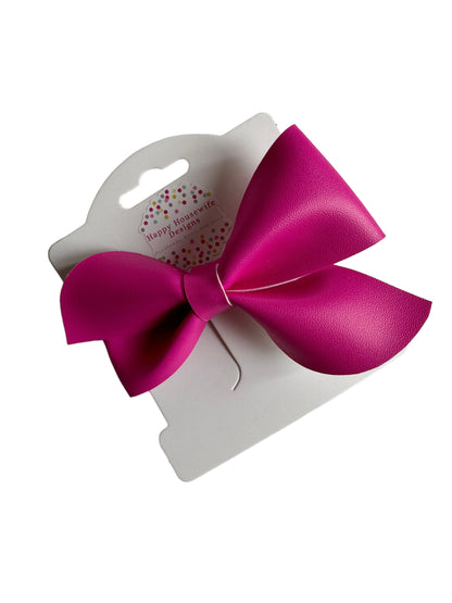 *Spring Flower Faux Leather Bows