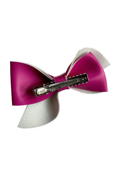 *Spring Flower Faux Leather Bows