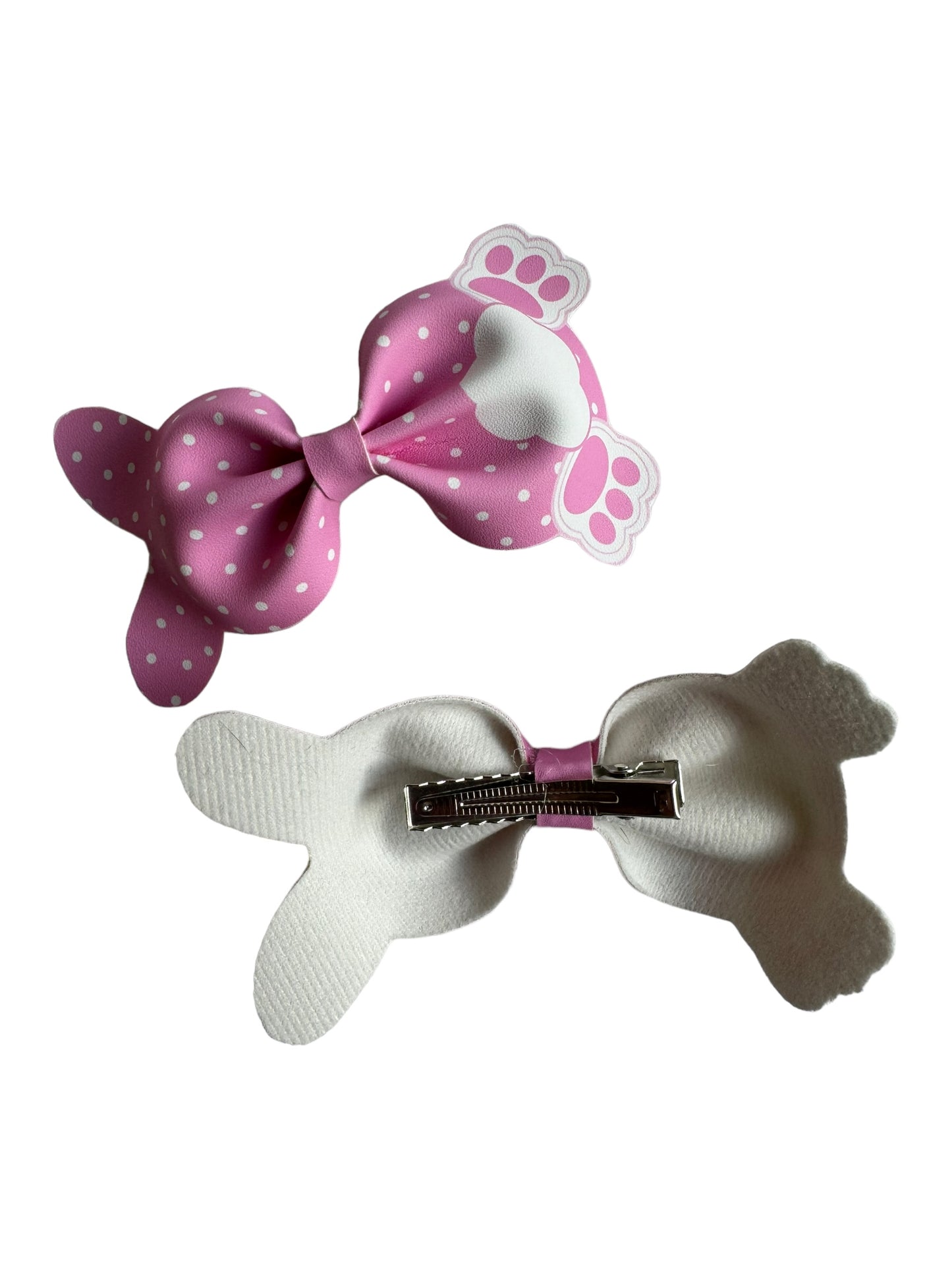 *Pink Bunny Faux Leather Bows