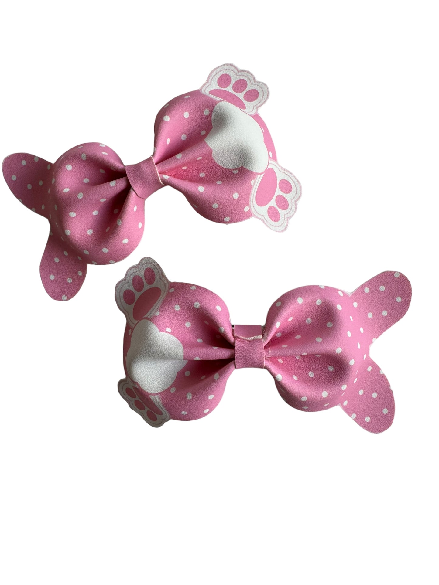 *Pink Bunny Faux Leather Bows