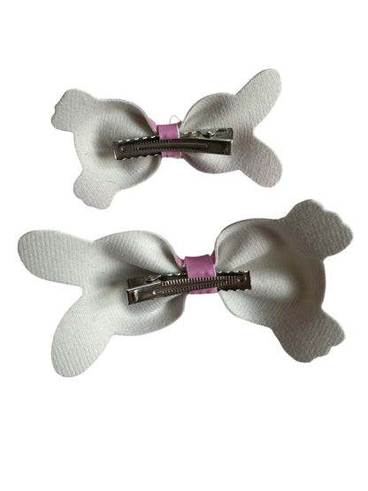 *Pink Bunny Faux Leather Bows