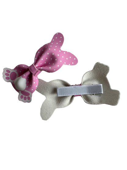 *Pink Bunny Faux Leather Bows