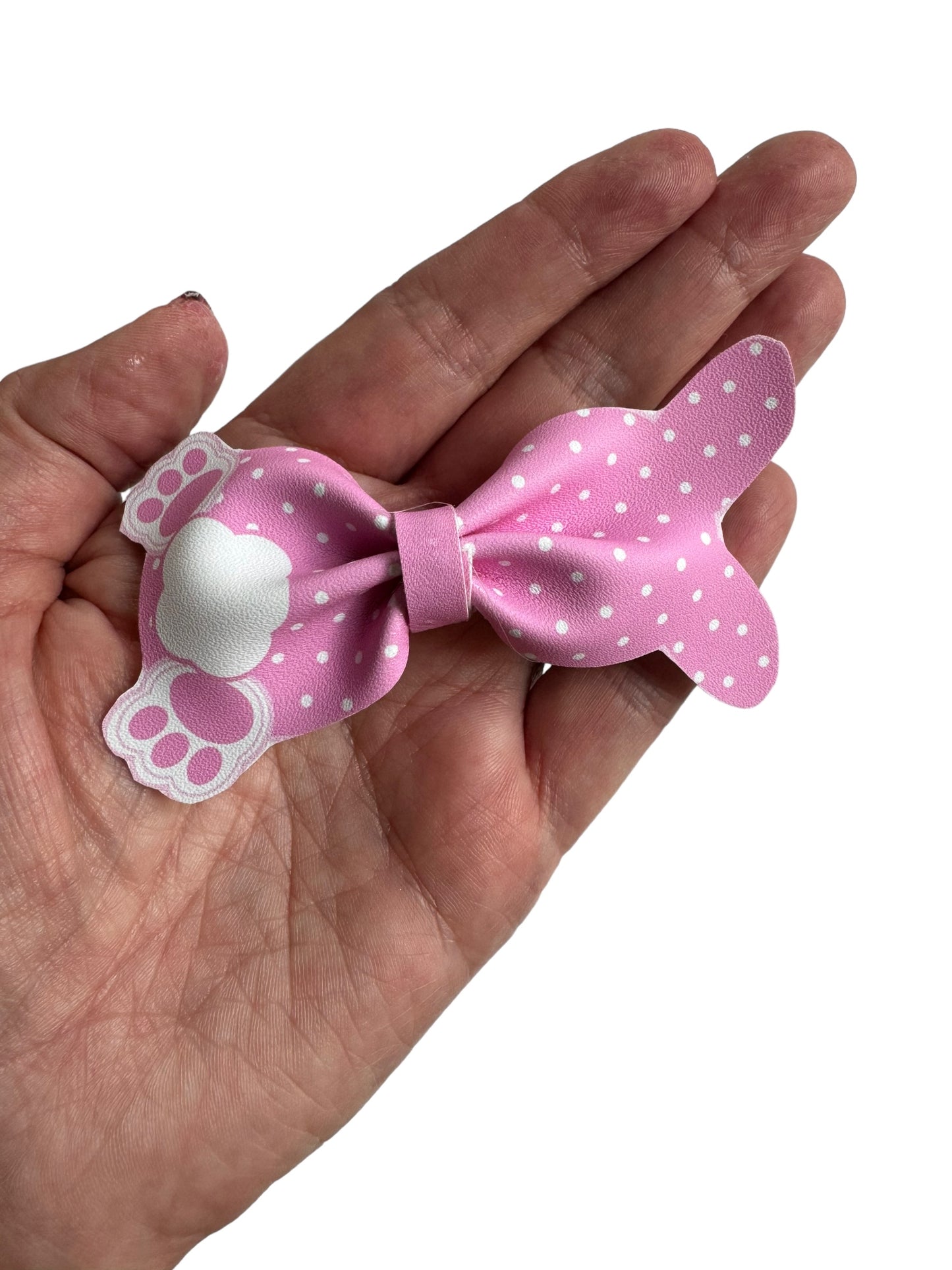 *Pink Bunny Faux Leather Bows