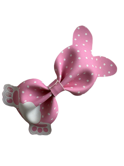 *Pink Bunny Faux Leather Bows