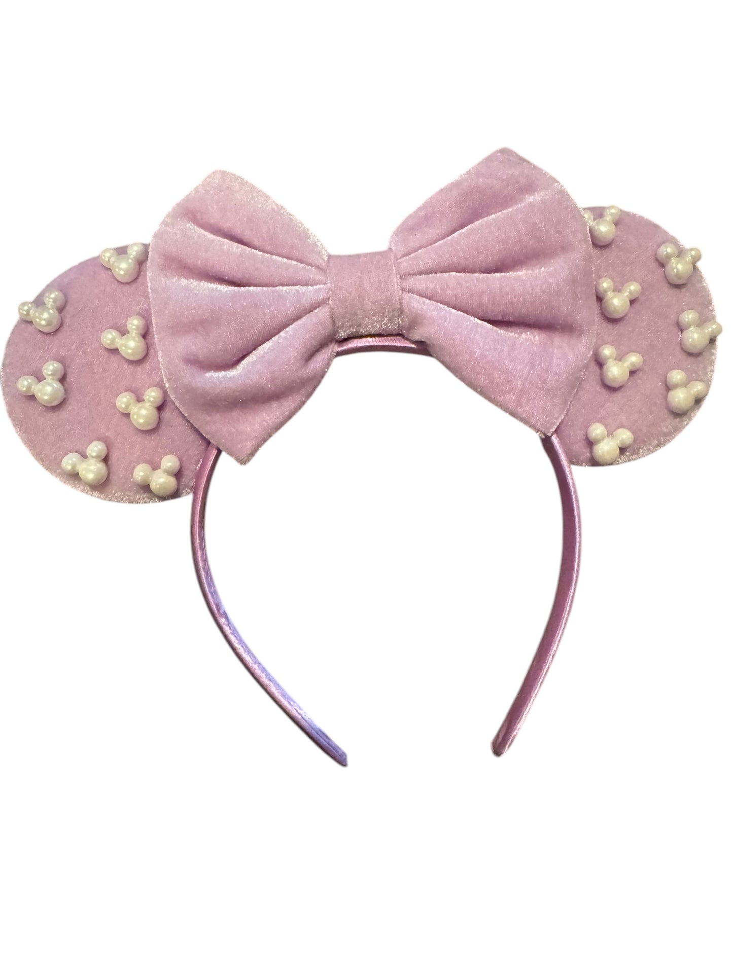 *Velvet and Pearl Mouse Ear Headband