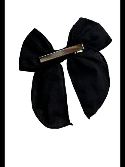 *Basic Linen Hair Bows