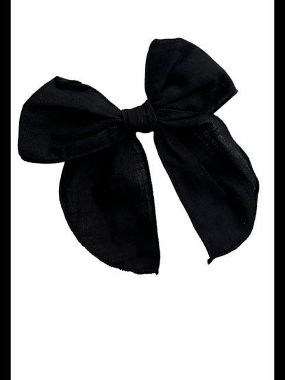 *Basic Linen Hair Bows