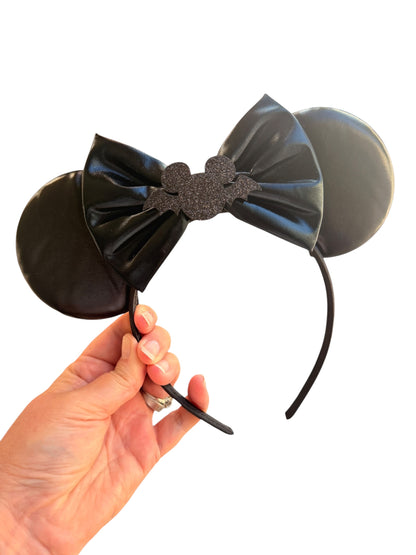 Black Bat Halloween Mouse Ears Headband