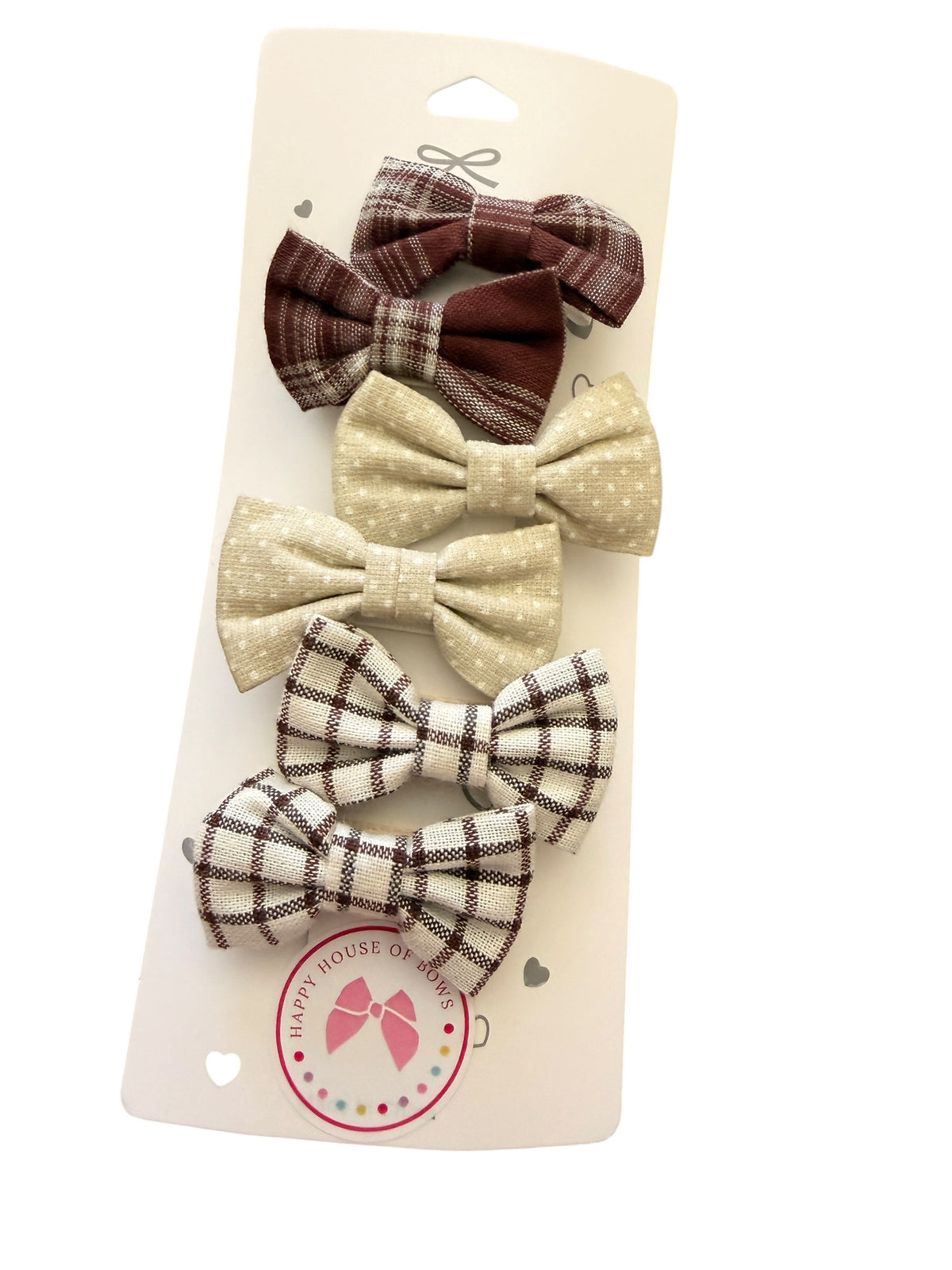 Mini Baby Hair Clips – Neutral Linen Bow Clips for Babies & Toddlers