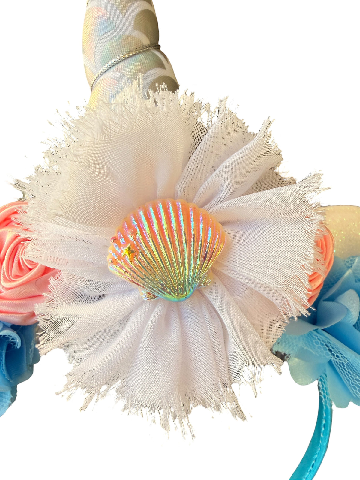Seashell Mermaid Unicorn Headband for Girls | Unicorn Horn Kids Party Headband