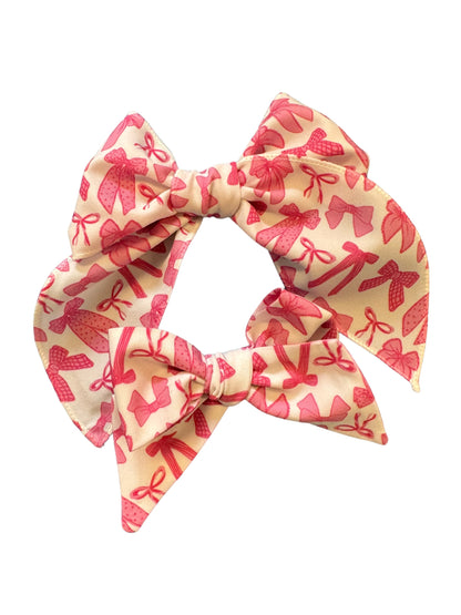 Bow Print Hair Bow