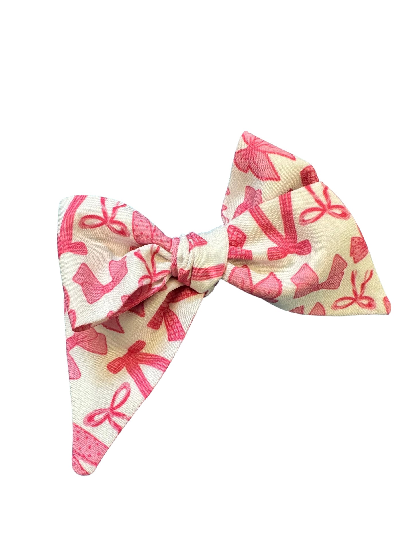 Bow Print Hair Bow