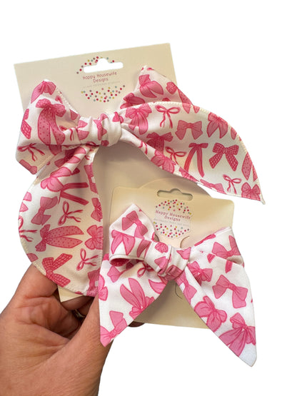 Bow Print Hair Bow