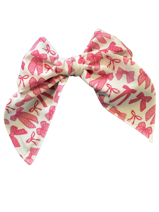 Bow Print Hair Bow